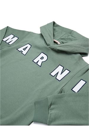 felpa in cotone verde MARNI KIDS | M01266M00RE0M540